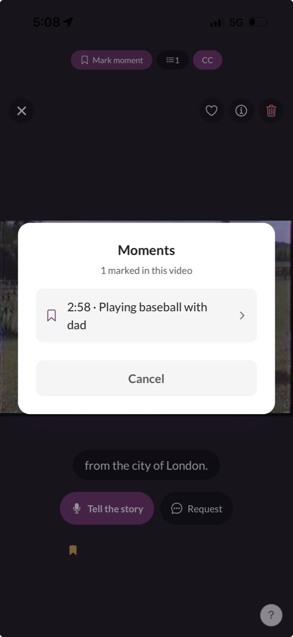 A moment marked at 2:58 in a video